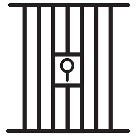 Vector, Image of prison, Black and white color, with transparent background 23789062 Vector Art ...