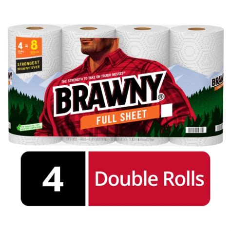 Brawny® Full Sheet Paper Towels Strong and Large Paper Towel, 4 rolls - Pick ‘n Save