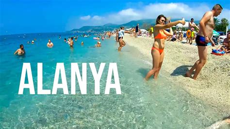 Alanya Beach Walking in 4k! 2019 Travel Turkey - YouTube