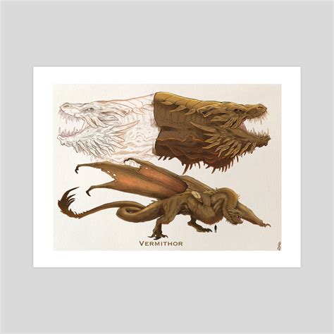 Dragons of Westeros- Vermithor, an art print by Siosin - INPRNT