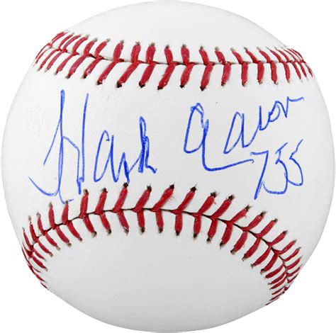 Hank Aaron Atlanta Braves Autographed Baseball with 755 HRS Inscription