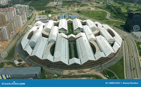 MOSCOW, RUSSIA - JUNE 10, 2020. Skolkovo Institute of Science and Technology, Aerial View ...