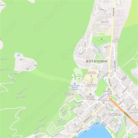 Queenstown - Modern Atlas Vector Map | Boundless Maps | Map vector, Map ...