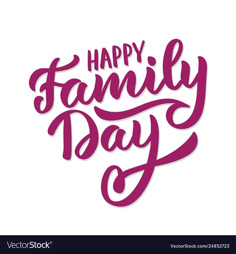 A beautiful card happy family day Royalty Free Vector Image