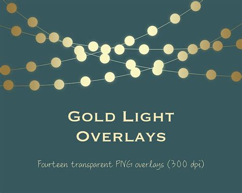 Gold Light Clipart Gold String Lights Clipart Gold Light - Etsy