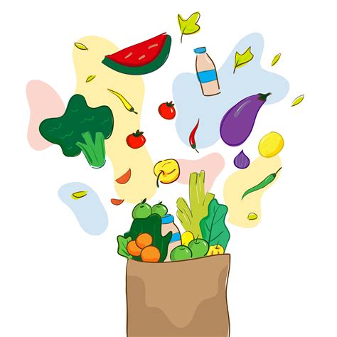 Healthy Food hand-drawn illustration 425896 Vector Art at Vecteezy