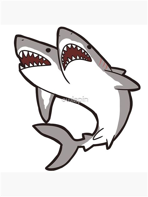 "2-Headed Shark" Poster by owlapin | Redbubble