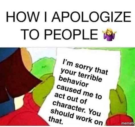 How I apologize to people - Meme Guy