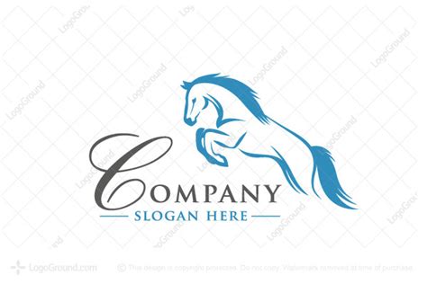 Jumping Horse Silhouette Logo