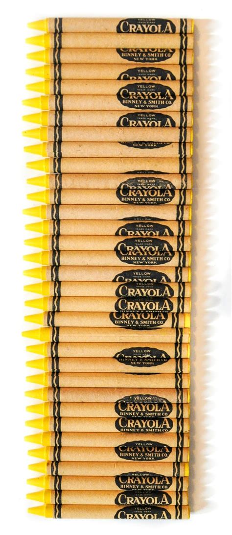 Crayola 36 Count Yellow Vintage Crayon Box: What's Inside the Box ...