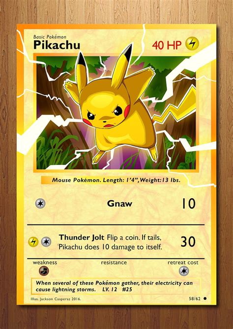 Pikachu Giant Pokemon Card Art Print - Etsy