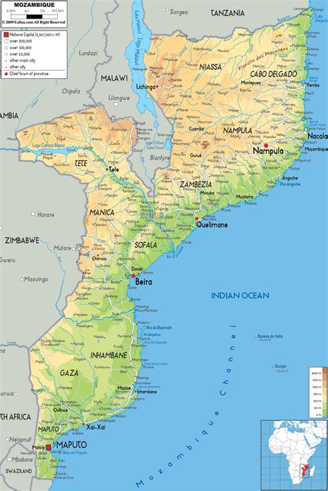 Mozambique Map