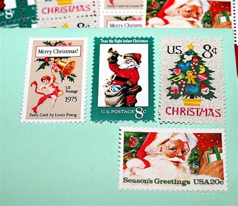 Christmas Postage Stamps .. CHRISTMAS PAST .. Unused Vintage | Etsy