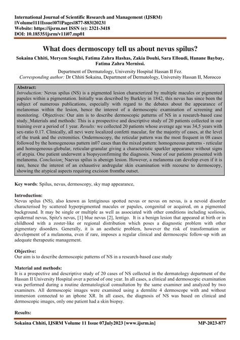 (PDF) What does dermoscopy tell us about nevus spilus?