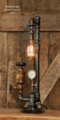 Steampunk Industrial, Antique Brass Oiler Gauge Lamp - #850 Décor Steampunk, Steampunk Lights ...