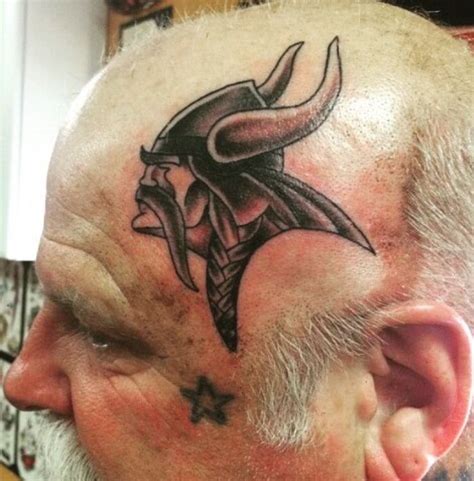 steviewells:minnesota-vikings-logo-tattoo-on-head-football-minnesota ...