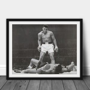 1965 MUHAMMAD ALI Vs. Sonny Liston Knockout Photo Cassius - Etsy