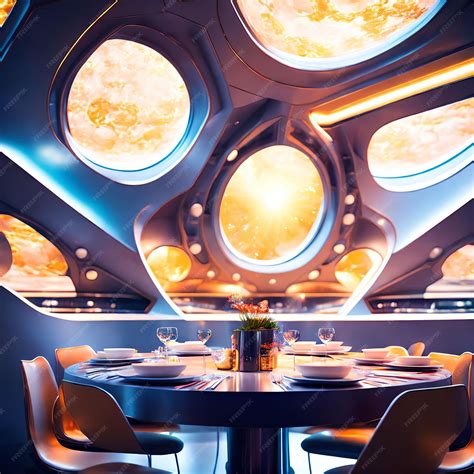 Premium Photo | Futuristic hard surface interior design of spaceship ...