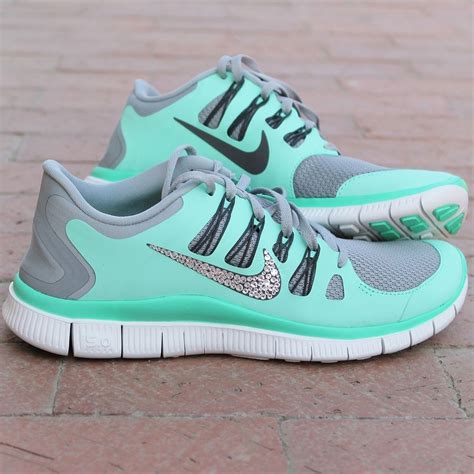 Mint green glitter nike tennis shoes! | Nike free shoes, Nike shoes outlet