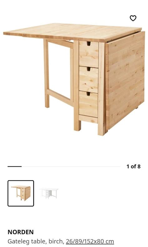 Ikea convertible table, Furniture & Home Living, Furniture, Tables ...