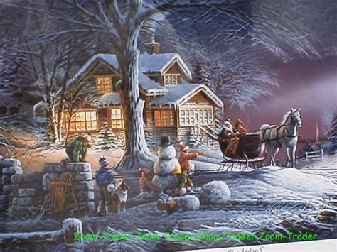 Terry Redlin " Winter Wonderland" Signed & Framed Print ... | Terry redlin, Christmas paintings ...