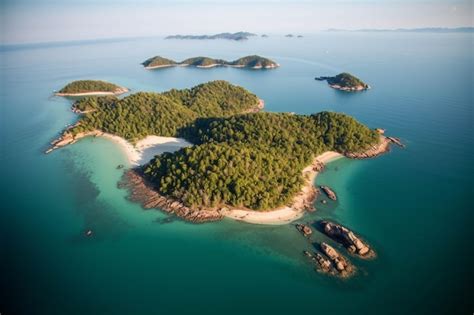 Premium AI Image | Aerial view of beautiful tropical island