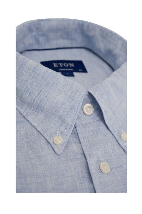 Eton - Light Blue Solid Contemporary Fit Dress Shirt