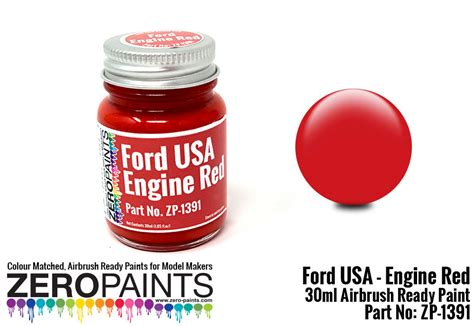 Ford USA Red Engine Paint 30ml | ZP-1391 | Zero Paints