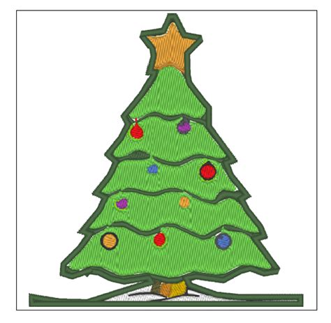 Christmas Tree Machine Embroidery Design File - SubEarthan Cottage