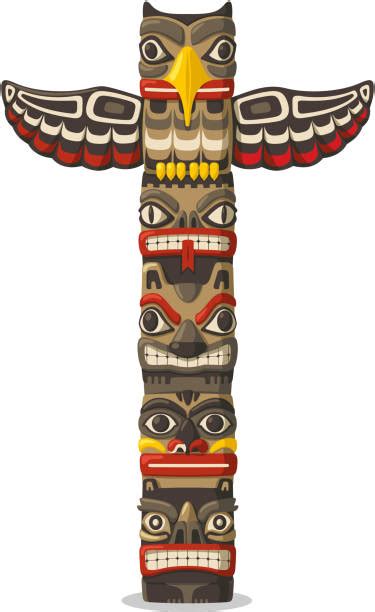 Totem Pole Clip Art, Vector Images & Illustrations - iStock