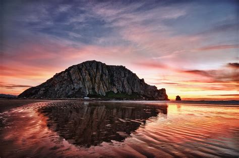 Sunset behind Morro Rock in Morro Bay, CA. Taken by John Willems. [4670 ...