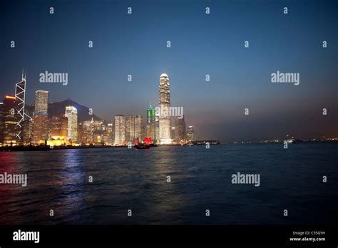 Hong Kong skyline at sunrise Stock Photo - Alamy