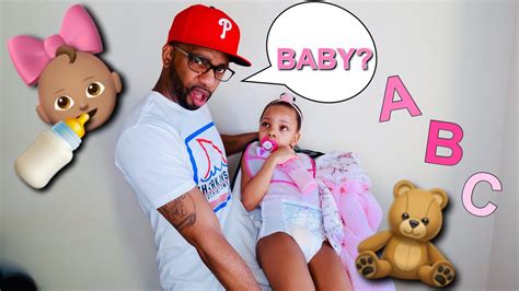 MY DAUGHTER ACTING LIKE A “BABY” 👶🏽 🎀TO SEE HOW HER DAD REACTS ...