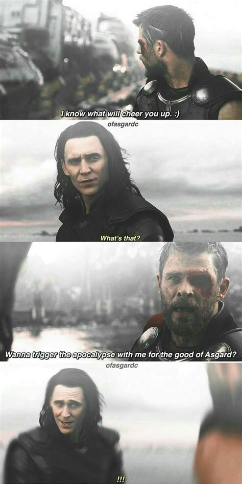 Brother, I thought you'd never ask! Loki and Thor. Marvel. Funny. Funny Marvel Memes, Dc Memes ...