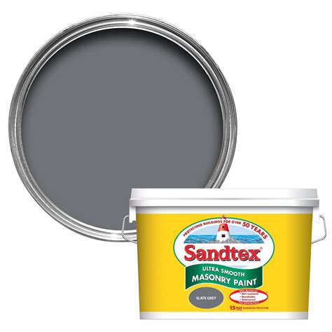 Sandtex Slate Grey Matt Masonry Paint 10L | Departments | DIY at B&Q