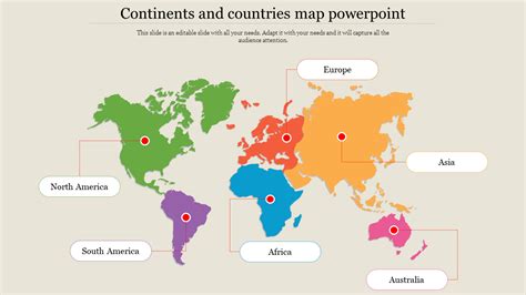 Continents and Countries Map PowerPoint Presentation