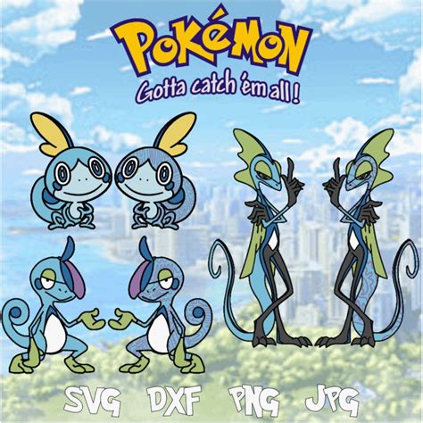 Pokémon TRIO Evolution Sobble Drizzile Inteleon .svg .dxf .eps - Etsy