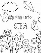Spring Into STEAM/STEM Coloring page By Engineering With Emily  TPT sketch template