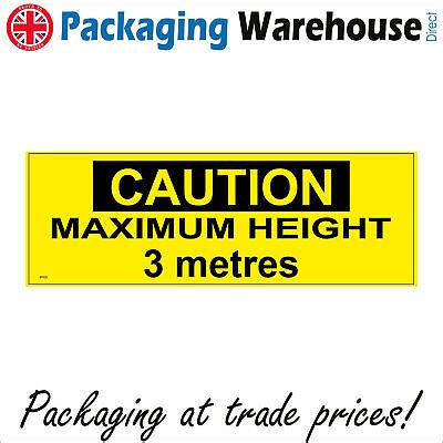 WT023 CAUTION MAXIMUM HEIGHT 3 METRES SIGN RESTRICTION LIMIT VEHICLE CLEARANCE | eBay