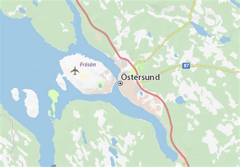 Östersund Map: Detailed maps for the city of Östersund - ViaMichelin