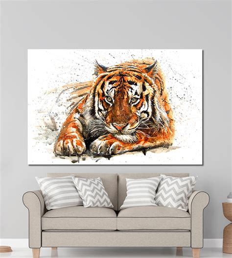 Tiger Canvas Print Tiger Wall Art Tiger Canvas Art Animal | Etsy