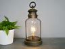 Laterne Edelrost mit LED Glühbirne Batteriebetrieben Warmweiss 28 cm | eBay
