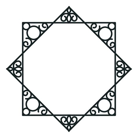 monochrome vintage geometric frame 10463771 Vector Art at Vecteezy