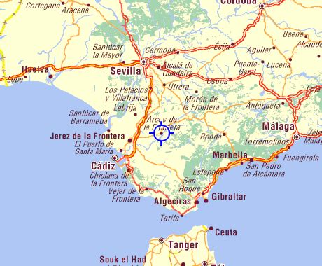 Arcos de la Frontera map Andalucia Spain, ARCOS