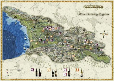 Link to map of Republic of Georgia wine.. georgian-map | Wine map ...