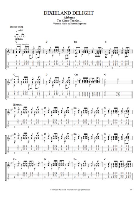 Dixieland Delight Tab by Alabama (Guitar Pro) - Full Score | mySongBook