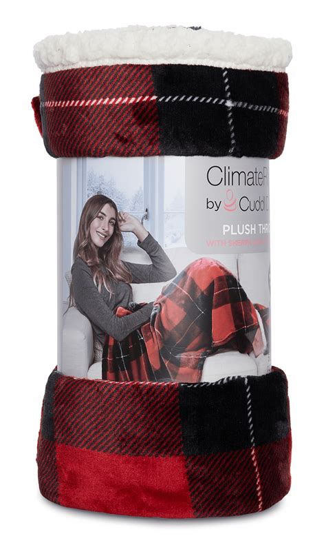 Buy ClimateRight by Cuddl Duds Foot Pocket Plush Throw, Red Buffalo Plaid, 50 x 70 Online at ...