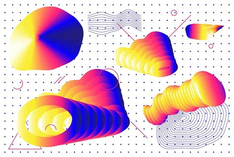 Universal Gradient geometric shapes set 6700213 Vector Art at Vecteezy