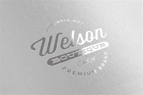 Metallic Silver Logo Mockup - FREE Download Template | Hyperpix