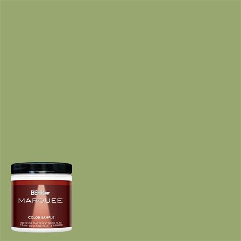 BEHR MARQUEE 8 oz. #MQ3-48 Shy Green Interior/Exterior Paint Sample-MQ30016 - The Home Depot